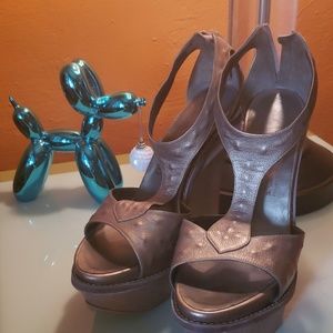 Gorgeous Bronze Ferragamo Platforms